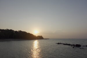 Sunset di dermaga Turi Beach Resort