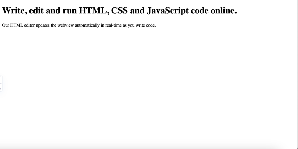 Contoh hasil file HTML dasar